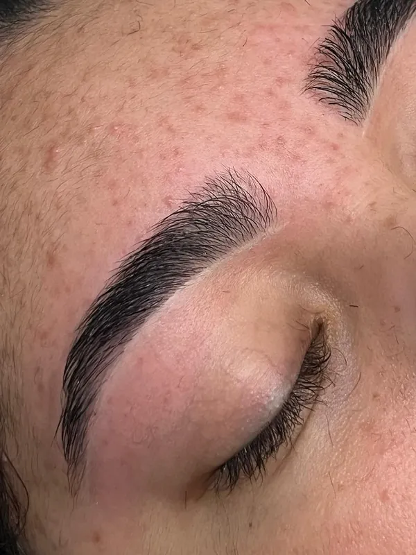 Cejas con hilo, resultado